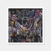 Die Lovers Tarot Card Black Serviette (Vorderseite)