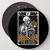 Die Lovers Tarot Card Reading Hexenhalle Button (Vorne & Hinten)