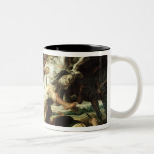 Die Löwe-Jagd, 1621 Zweifarbige Tasse