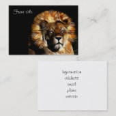 Die Löwen schlafen Visitenkarte (Vorne/Hinten)