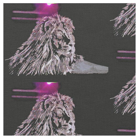 Die Löwen Stoff (Nahaufnahme)