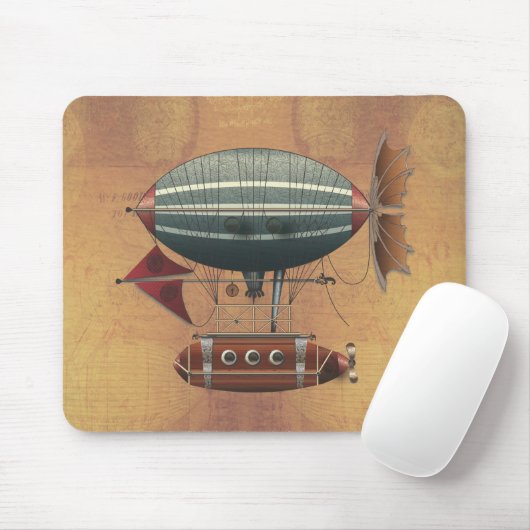 Die Luftschiff-Aleute Steampunk Flugmaschine Mousepad (Mit Mouse)