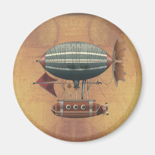Die Luftschiff Aleutian Steampunk-Flugmaschine Magnet