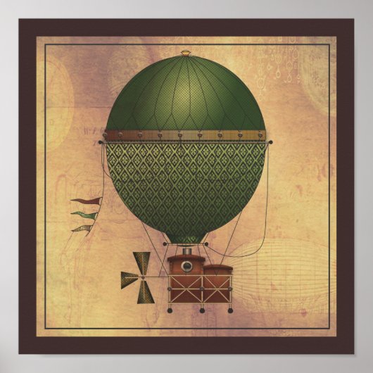 Die Luftschiff-Citronnier-Dampfmaschine Poster (Vorne)
