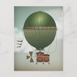 Die Luftschiff-Citronnier-Dampfmaschine Postkarte