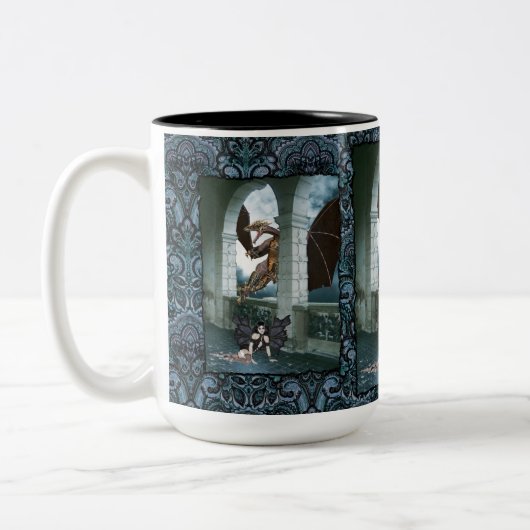 Die Lüge des Drachen Zweifarbige Tasse (Links)