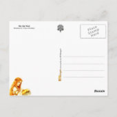 Die Lügenmädchen mit Lancelots Schild Postkarte (Rückseite)