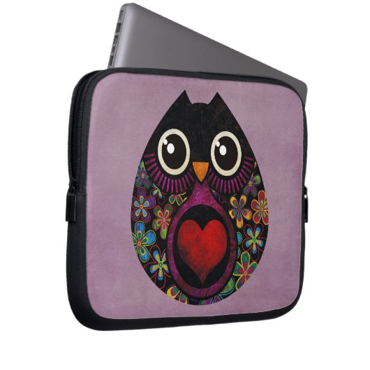 Die Luken-Laptop-Hülse der Eule Laptopschutzhülle (Vorne Rechts)
