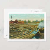 Die Lumbermühle und der Staudamm, gefüllt mit Postkarte (Vorne/Hinten)