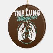 Die Lungenkrebstherapie RT Atemwege Keramik Ornament (Links)