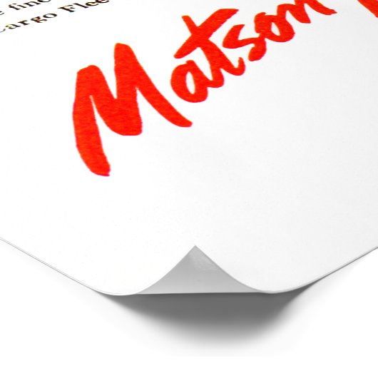 Die Lurline ist Hawaii Poster (Ecke)