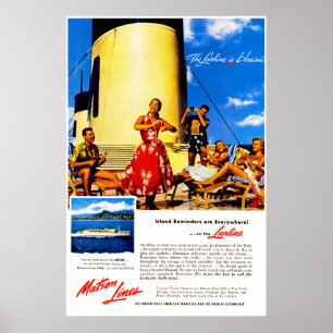 Die Lurline ist Hawaii Poster
