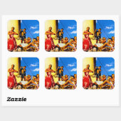 Die Lurline ist Hawaii Quadratischer Aufkleber (Blatt)