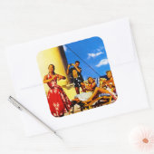 Die Lurline ist Hawaii Quadratischer Aufkleber (Umschlag)