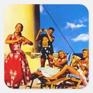 Die Lurline ist Hawaii Quadratischer Aufkleber