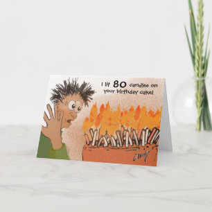Die lustige 80. Geburtstagskarte. Karte