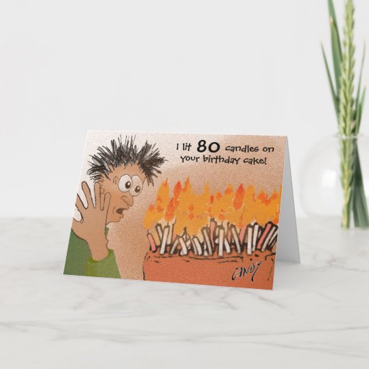 Die lustige 80. Geburtstagskarte. Karte (Vorderseite)