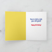 Die lustige alte Ziege ist immer noch eine Kinderk Karte (Innenseite)