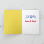 Die lustige alte Ziege ist immer noch eine Kinderk Karte (Innenseite)