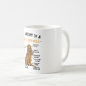 Die lustige Anatomie eines Cockpiels für Hundefreu Kaffeetasse (VorderseiteRechts)