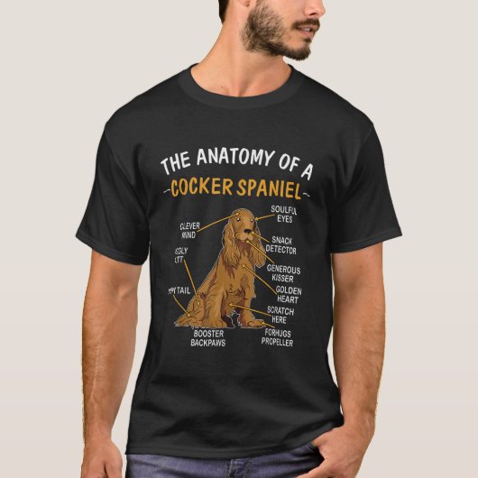 Die lustige Anatomie eines Cockpiels für Hundefreu T-Shirt (Vorderseite)