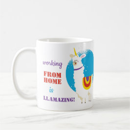 Die lustige Arbeit von Zuhause ist Llamazing Lama  Kaffeetasse