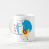 Die lustige Arbeit von Zuhause ist Llamazing Lama Kaffeetasse (Vorderseite Links)