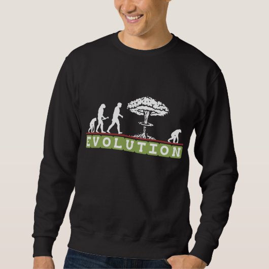 Die lustige Evolution entwickeln Sweatshirt (Vorderseite)