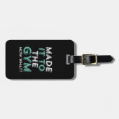 Die lustige Fitness machte es zum Gym, was Gepäckanhänger (Vorderseite horizontal)