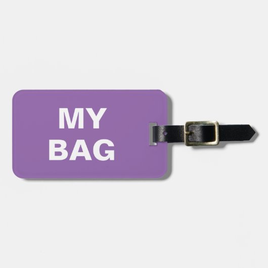 Die lustige Gepäckmarke mit "My Bag" auf ihr gesch Gepäckanhänger (Vorderseite horizontal)