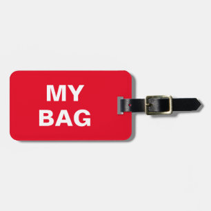Die lustige Gepäckmarke mit "My Bag" auf ihr gesch Gepäckanhänger