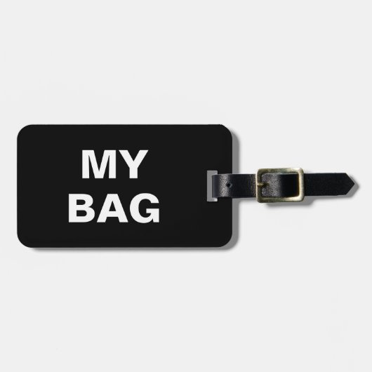 Die lustige Gepäckmarke mit "My Bag" auf ihr gesch Gepäckanhänger (Vorderseite horizontal)
