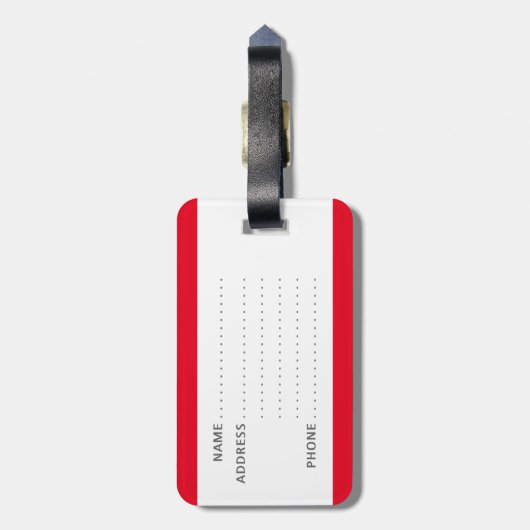 Die lustige Gepäckmarke mit "My Stuff" darauf Gepäckanhänger (Rückseite vertikal)