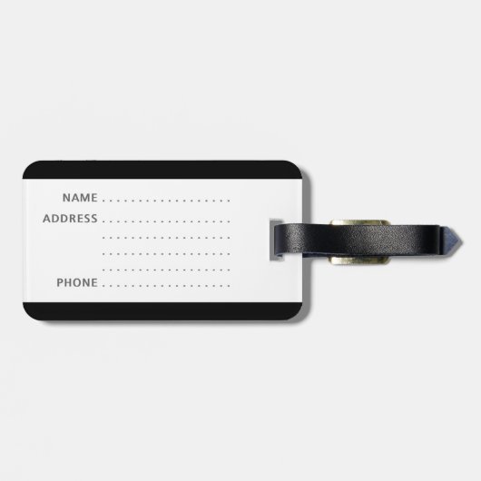 Die lustige Gepäckmarke mit "My Stuff" darauf Gepäckanhänger (Rückseite horizontal)