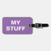 Die lustige Gepäckmarke mit "My Stuff" darauf Gepäckanhänger (Vorderseite horizontal)
