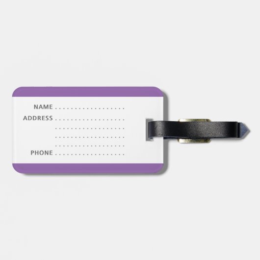 Die lustige Gepäckmarke mit "My Stuff" darauf Gepäckanhänger (Rückseite horizontal)