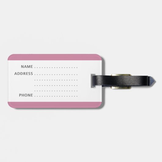 Die lustige Gepäckmarke mit "My Stuff" darauf Gepäckanhänger (Rückseite horizontal)