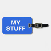 Die lustige Gepäckmarke mit "My Stuff" darauf Gepäckanhänger (Vorderseite horizontal)