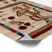 Die lustige Katze altägyptisches Poster (Ecke)