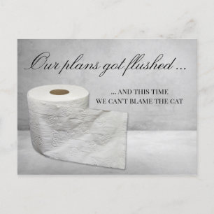 Die lustige Katze ändert das Datum Hochzeit Postpo Ankündigungspostkarte