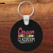 Die lustige Königin der Klassenlehrerin Schlüsselanhänger (Vorderseite)