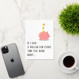 Die lustige Mama hatte Recht, Piggy Bank Mother Da