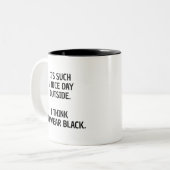 Die lustige Minimalistische Tasse für Moody (Vorderseite Links)