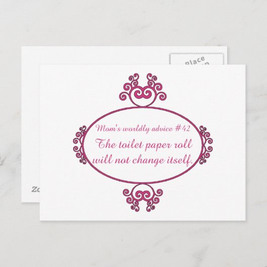 Die lustige Mutter berät über T - Shirt und Gesche Postkarte (Vorne/Hinten)