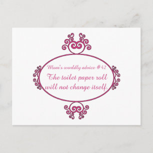 Die lustige Mutter berät über T - Shirt und Gesche Postkarte