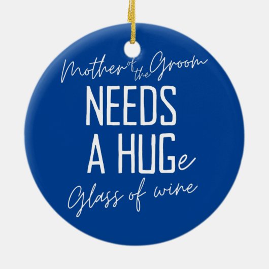 Die lustige Mutter des Bräutigams braucht ein HUGe Keramik Ornament (Hinten)