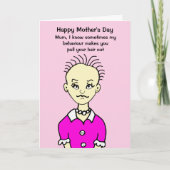 Die lustige Mutter holt sich das Haar aus dem Mutt Karte (Vorderseite)