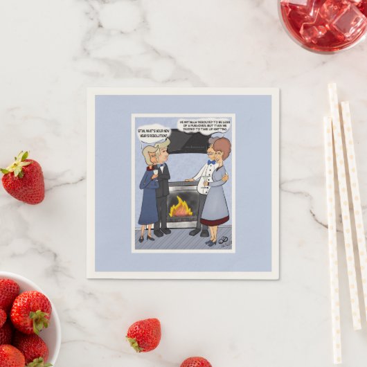 Die lustige Neujahrsresolution Napkin Serviette (Beispiel)