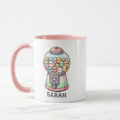 Die lustige Niedliche Gummiballmaschine, Name der Tasse (Links)