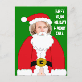 Die lustige personalisierte Kostümwand des Weihnac Postkarte